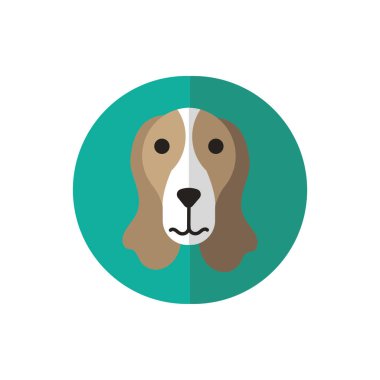 cute dog pet head character