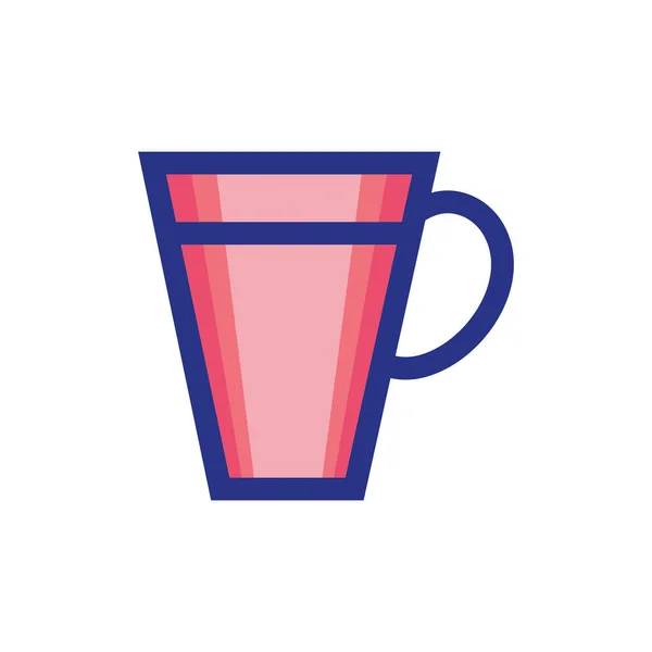 Caneca de café bebida ícone isolado — Vetor de Stock