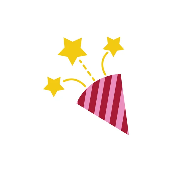 Firework cone explosive with stars — ストックベクタ