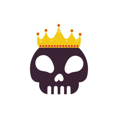 taç giymiş kafatası peri masalı karakteri