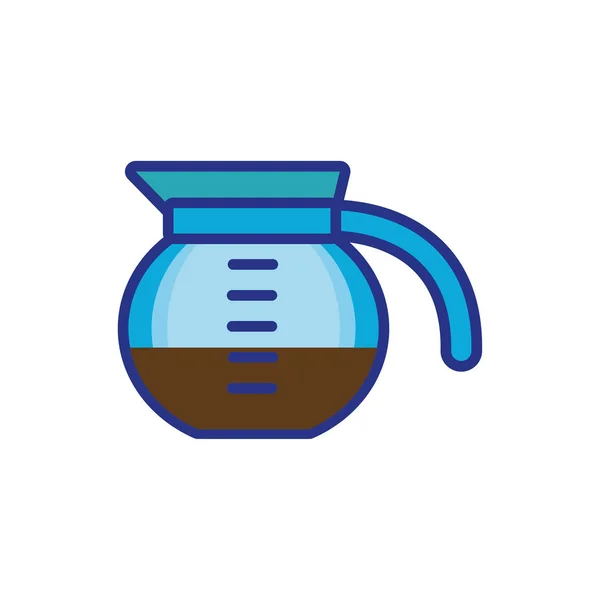 Coffee in teapot drink isolated icon — 스톡 벡터