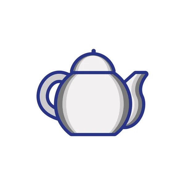 Coffee in teapot drink isolated icon — 스톡 벡터