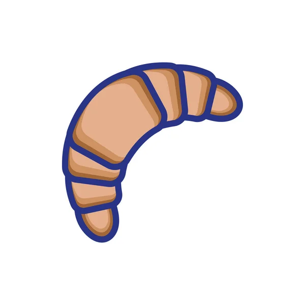 Croissant pastry product isolated icon — 스톡 벡터