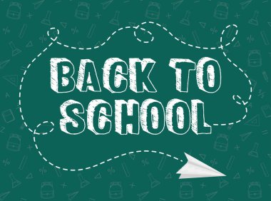 Tahta ve kağıt uçakla okul kartına geri dön.