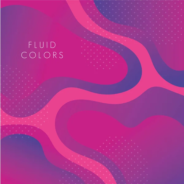 Pintura rosa fluido colores fondo — Vector de stock
