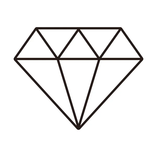 Diamante piedra de lujo aislado icono — Vector de stock