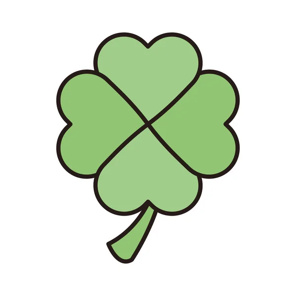 Clover leaf luck isolated icon — 스톡 벡터