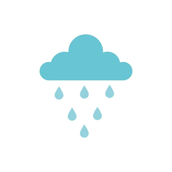 Moln med regn droppar ikon — Stock vektor