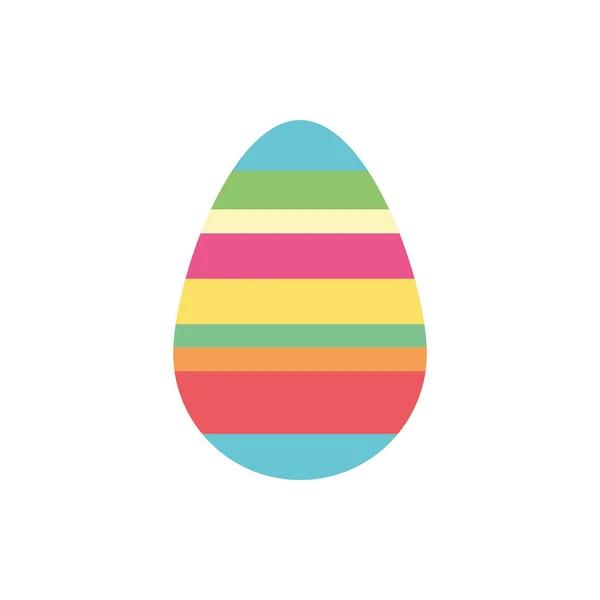 Spring egg painted isolated icon — Stock Vector