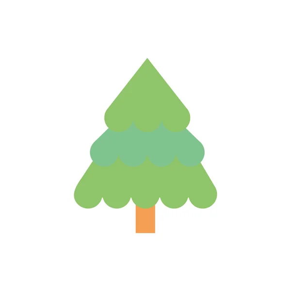 Pine tree plant isolated icon — Stock Vector