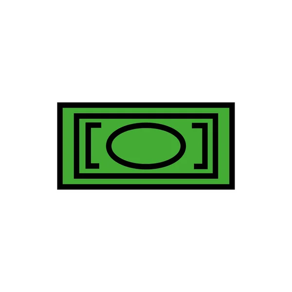 Bill money dollar isolated icon — Stock Vector