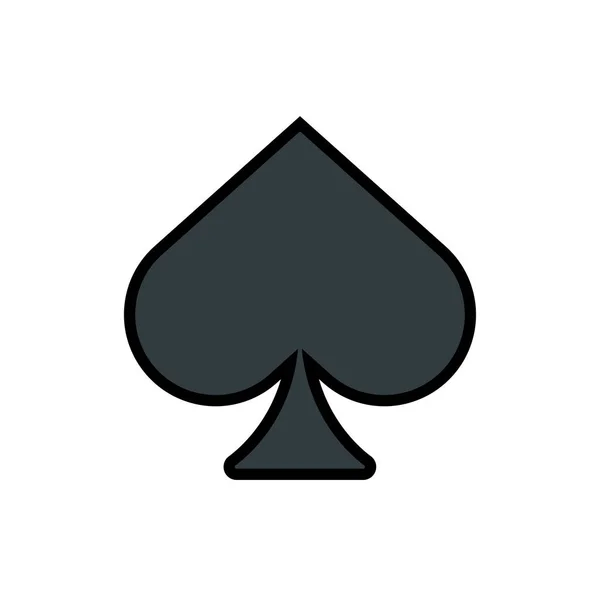 Kasino Poker Pik Figur Symbol — Stockvektor