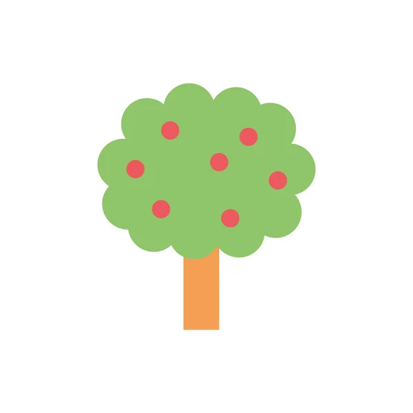 Árbol planta bosque aislado icono — Vector de stock