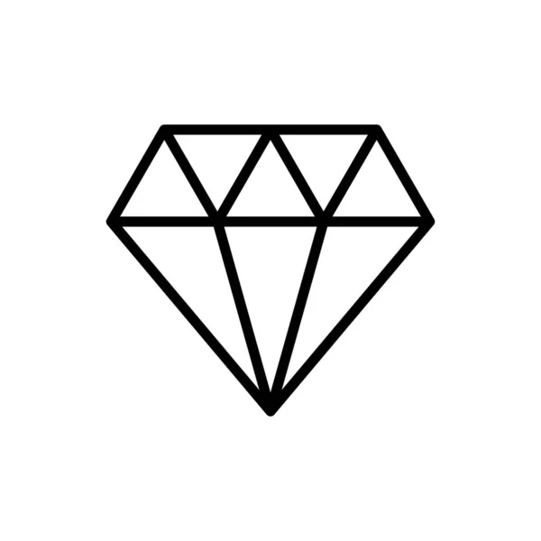 Διαμάντι πολυτελείας πέτρα απομονωμένη εικόνα — Διανυσματικό Αρχείο