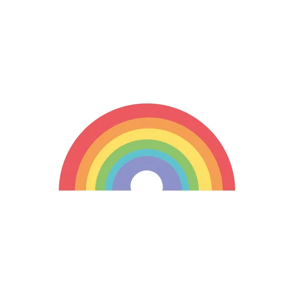 Cute rainbow spring isolated icon — Stock Vector