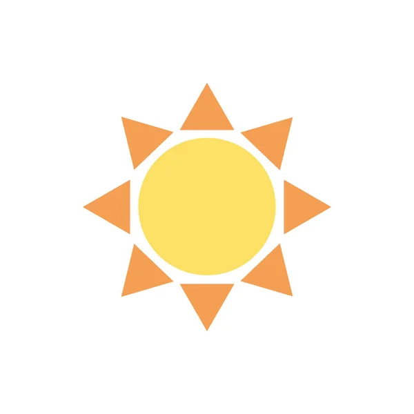 Sun spring season isolated icon — Stock Vector