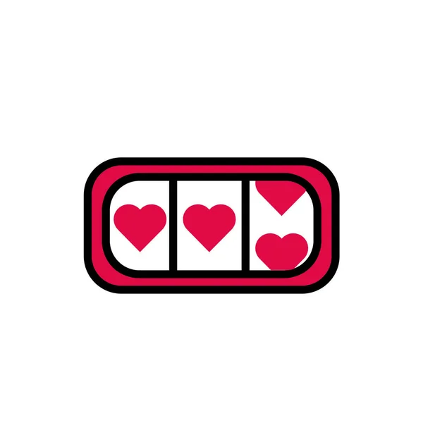 Casino slot machine isolated icon — 스톡 벡터
