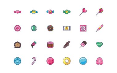 tatlı set simgeleri demeti