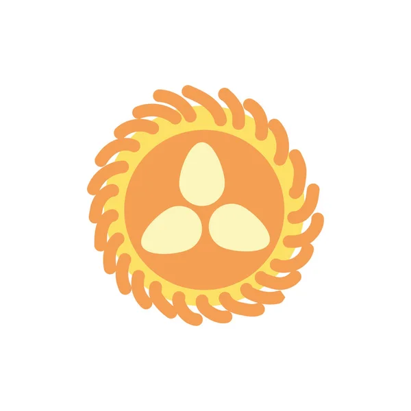 Soleil printemps saison isolé icône — Image vectorielle