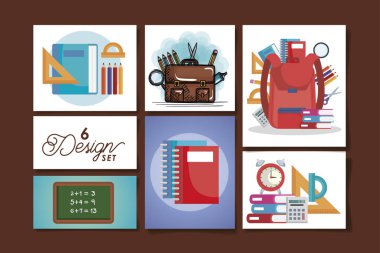 Okul eğitim malzemelerinin altı tasarımı