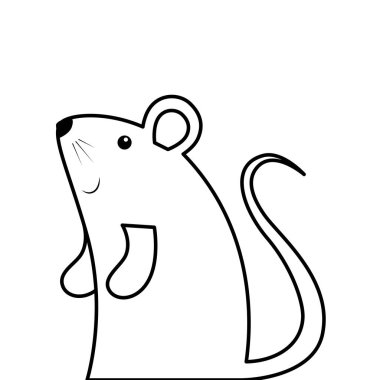 Tatlı kemirgen fare izole edilmiş simgesi