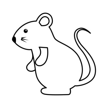 Tatlı kemirgen fare izole edilmiş simgesi
