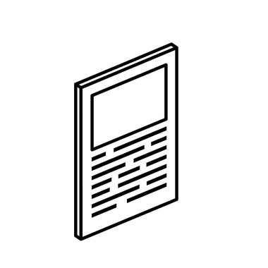 belge kağıt raporu izole edilmiş simge