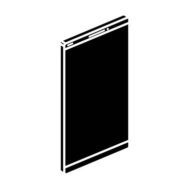 Akıllı telefon aygıtı teknolojisinin silueti izole edilmiş simge