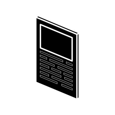 Belge kağıdının silueti rapor izole edilmiş simge