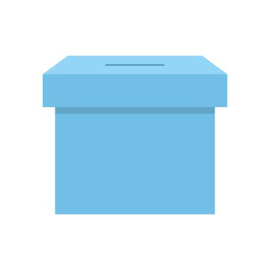 oy sandığı karton izole simgesi