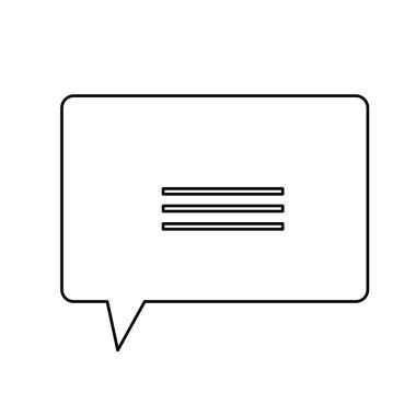 konuşma balonu iletişim izole simgesinin