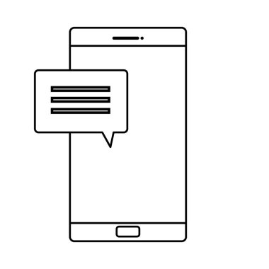 Konuşma baloncuğu biçiminde akıllı telefon