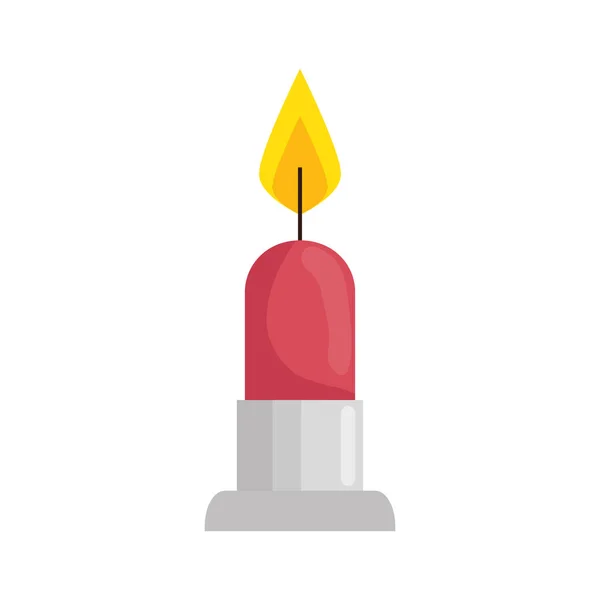 Decorazione a lume di candela icona isolata — Vettoriale Stock