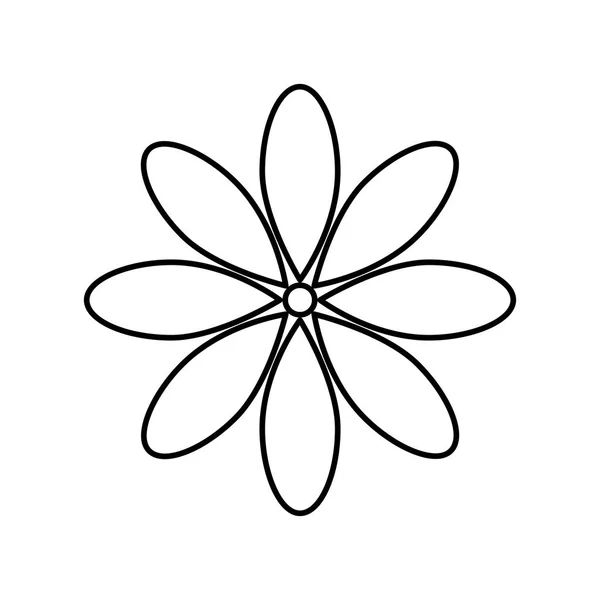 Söt blomma naturlig isolerad ikon — Stock vektor