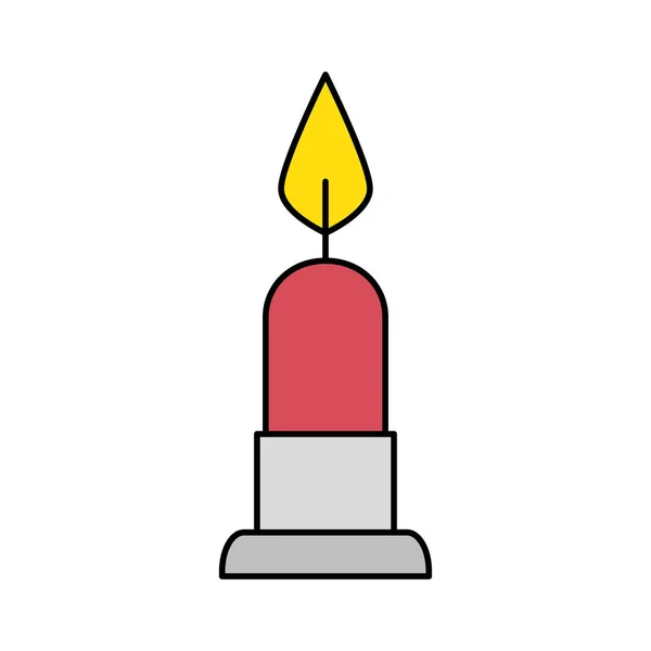 Изолированная икона свечи — стоковый вектор