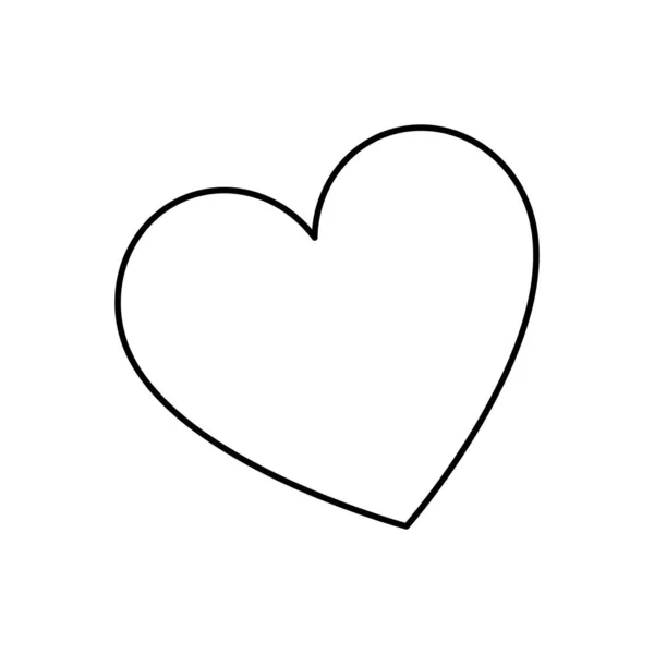 Coração bonito amor ícone isolado — Vetor de Stock