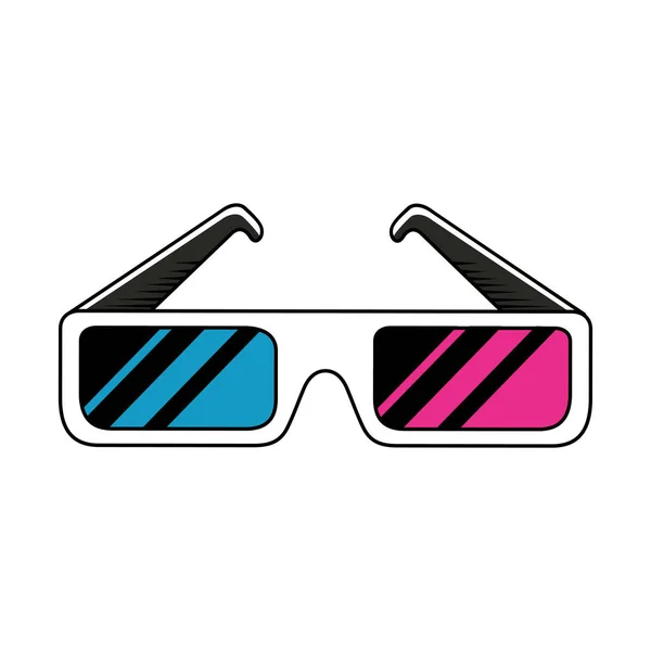 Brýle doplňky devadesátých let retro styl — Stockový vektor
