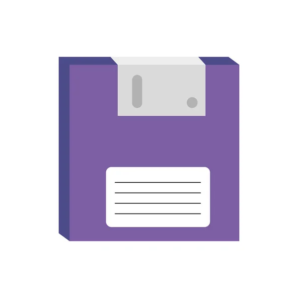 Floppy nineties retro style isolated icon — 스톡 벡터