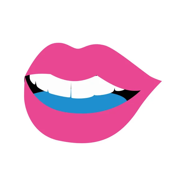 Sexy Lippen weibliche Ikone isoliert — Stockvektor