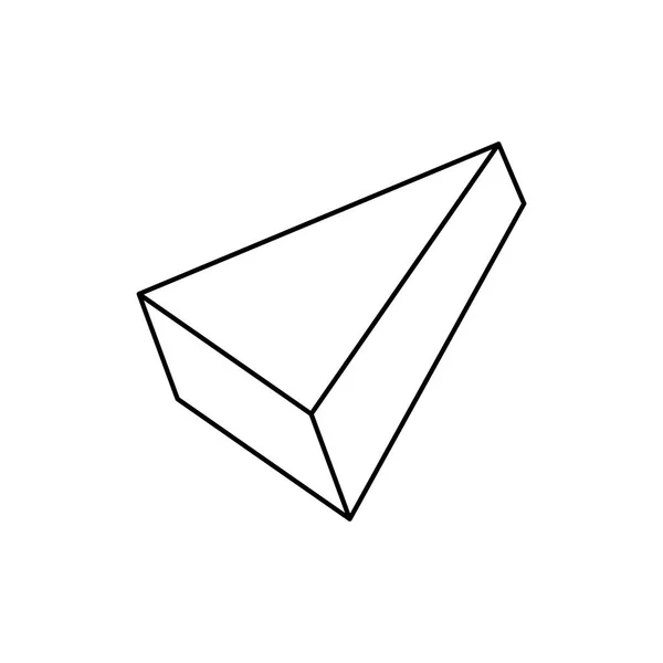 Triangle isometric line style icon — 스톡 벡터