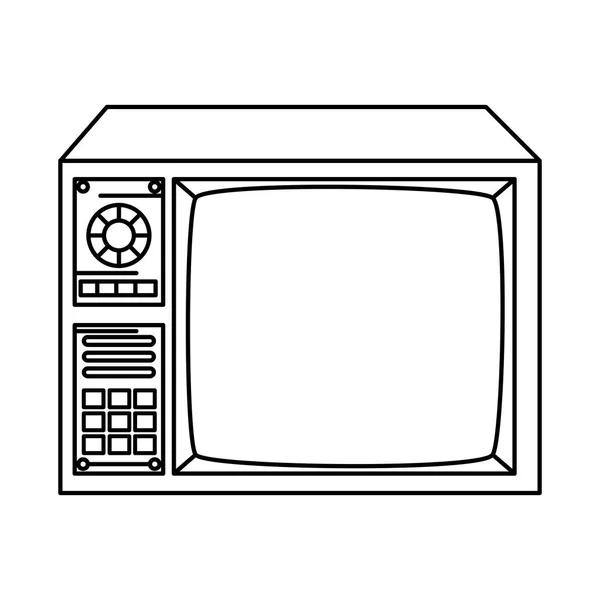 90行のスタイルのアイコンのテレビ — ストックベクタ