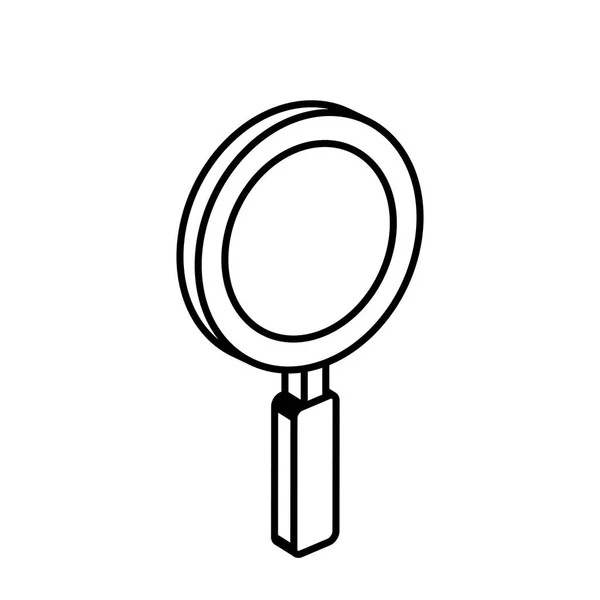 Magnifying glass instrument isolated icon — Stock Vector