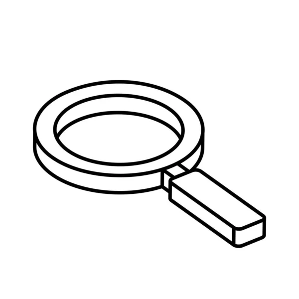 Magnifying glass instrument isolated icon — Stock Vector