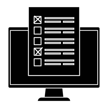 Oylama için çevrimiçi bilgisayar silueti