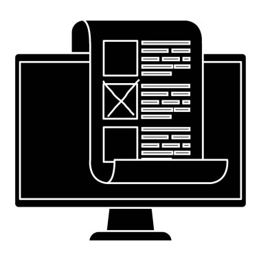 Oylama için çevrimiçi bilgisayar silueti