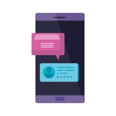 konuşma balonları ile Smartphone aygıtı