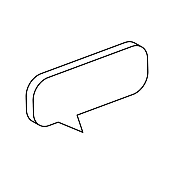 Beszéd buborék kommunikációs elszigetelt ikon — Stock Vector