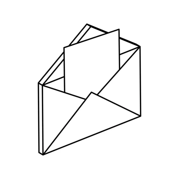 Enveloppe mail communication icône isolée — Image vectorielle