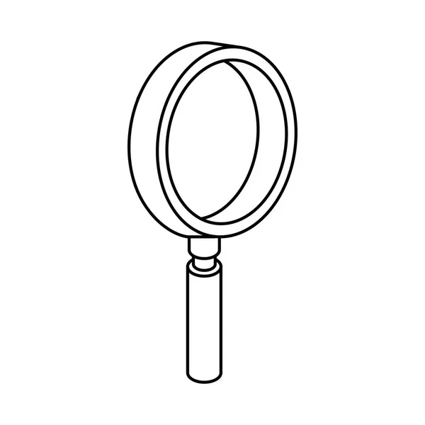 Instrumento de lupa aislado icono — Vector de stock