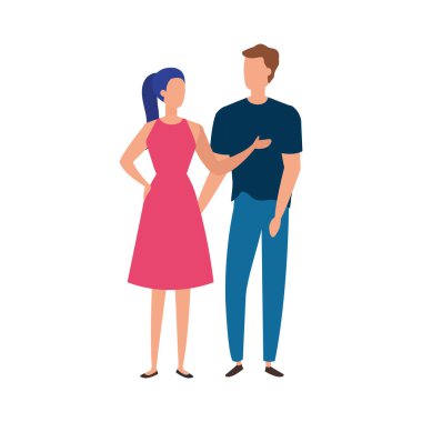 iş çift zarif avatar karakter